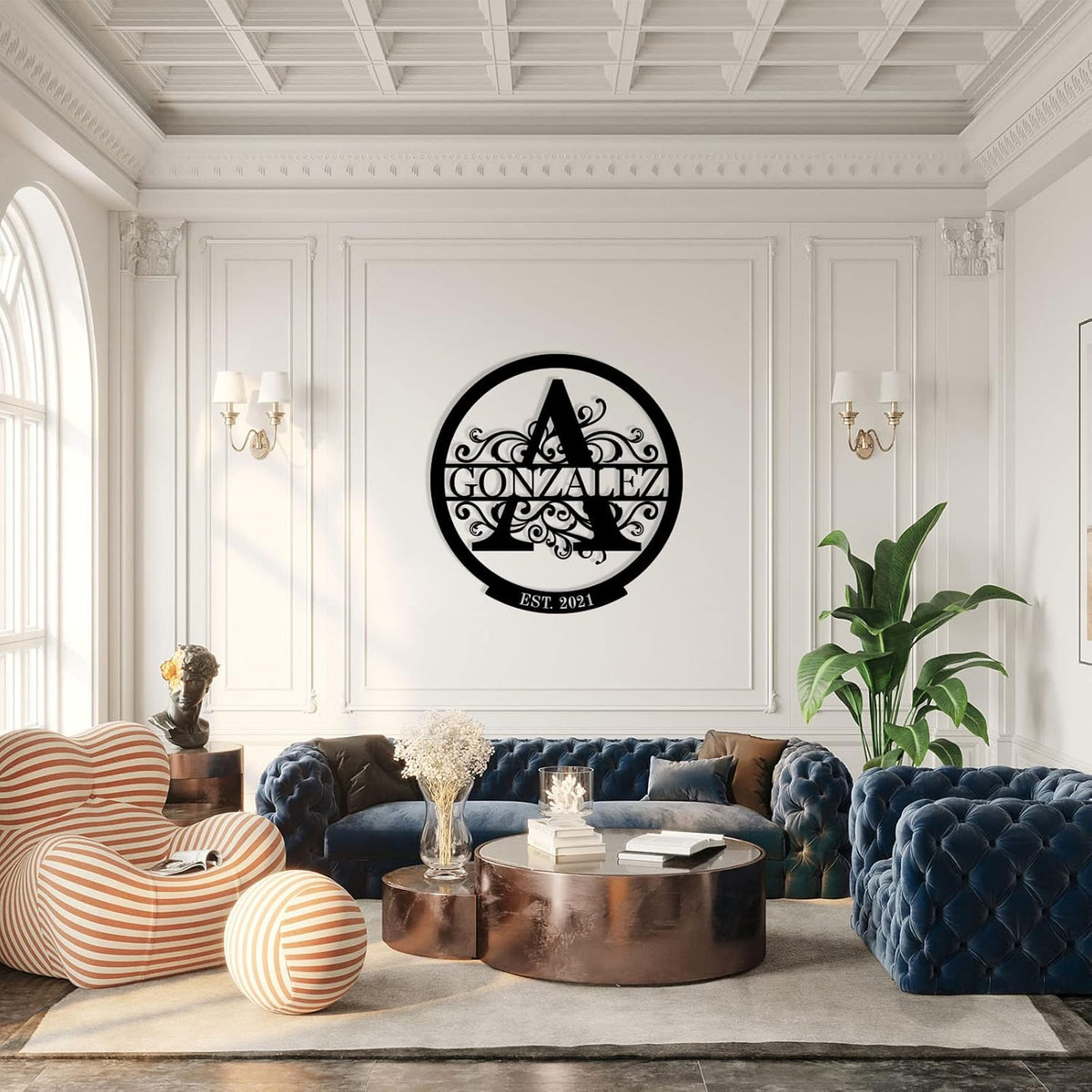 Personalized Metal Signs |Custom Monogram Name Sign | Wedding Gifts for Couples 2025 | Outdoor Wall