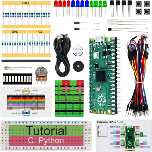 Freenove Basic Starter Kit for Raspberry Pi Pico (Included), Dual-core Arm Cortex-M0+