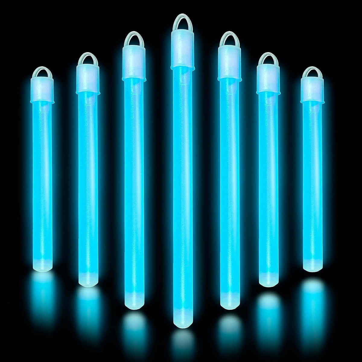 Glow Fever Glow in The Dark Sticks - 100 ct 6" Glow Sticks Bulk Party Pack with End Caps & Lanyards