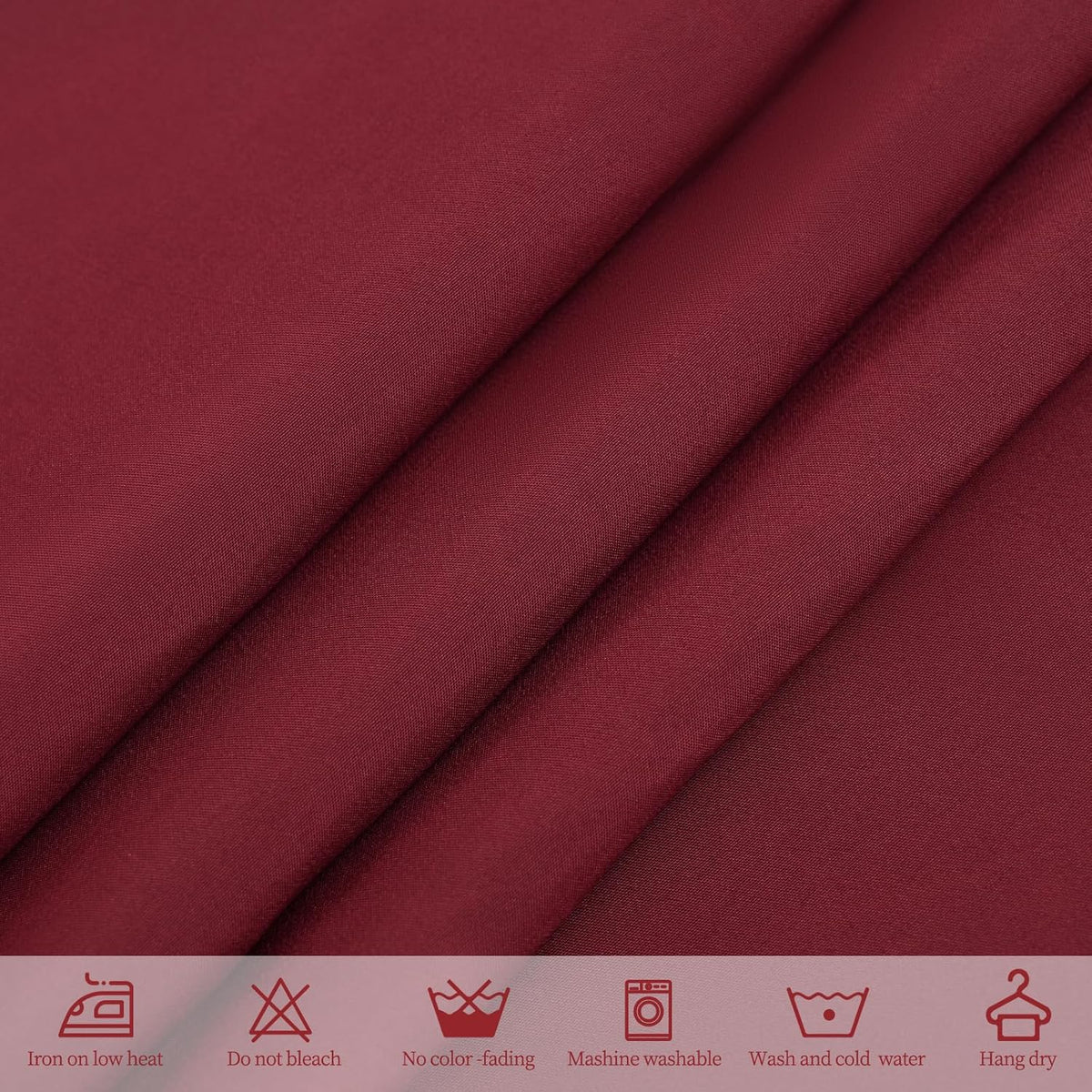 10 Pack Burgundy Tablecloths for 6ft Rectangle Tables 60 x 102 Inch - Polyester Table Cover Stain
