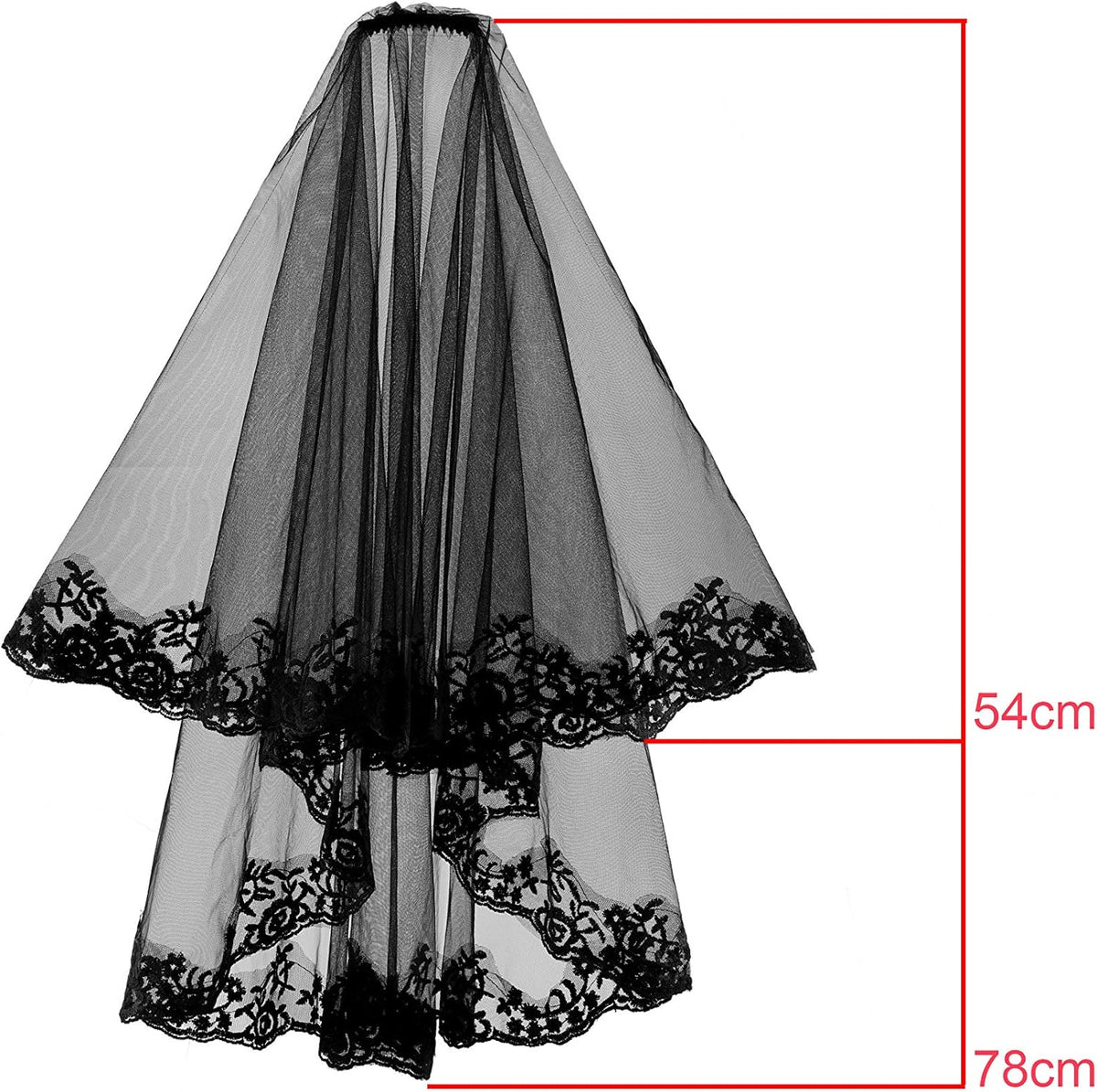 Ayliss Women Mesh Veils Black Bridal Birdcage Short Wedding Face Veil with Clip Tulle Gothic Bride
