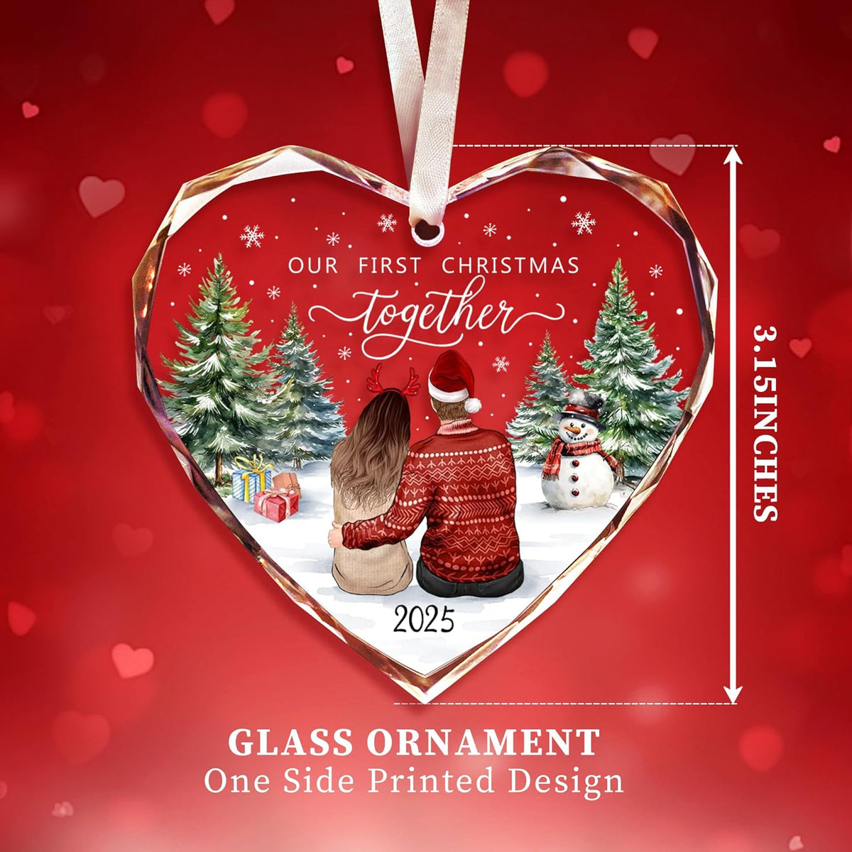 First Christmas Together Ornament 2025, Our Christmas Ornaments 2025 Gifts,Glass 1st Christmas