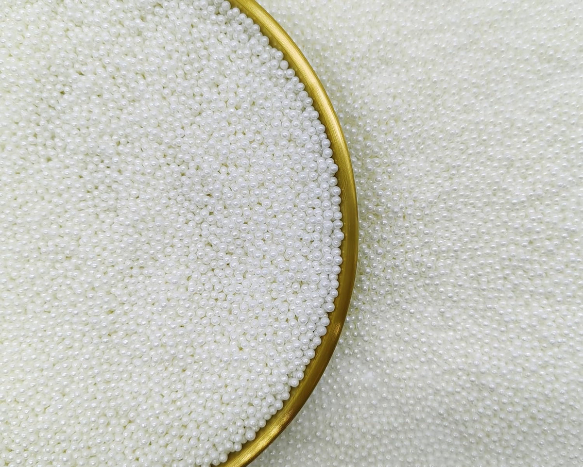 Edible White Pearl Sugar Sprinkles Candy 2mm Mini Pearls Cake Decorations Cupcake Toppers Cookie