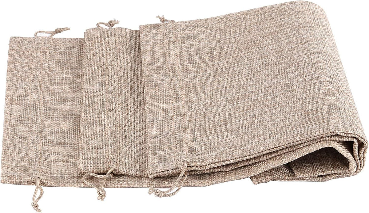 ZOENHOU 30 Packs 8 x 12 Inch Large Burlap Bags with Drawstring, Durable Jute Drawstring Bags