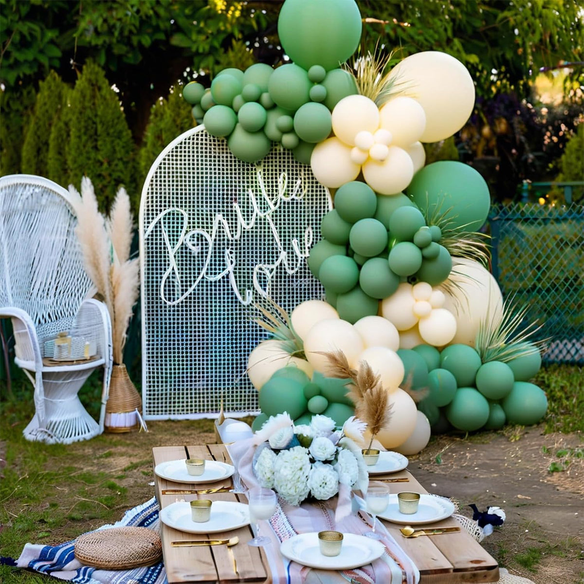110Pcs Dark Sage Green Balloons Latex Party Balloons 12 inch Round Helium Balloons for Dark Sage