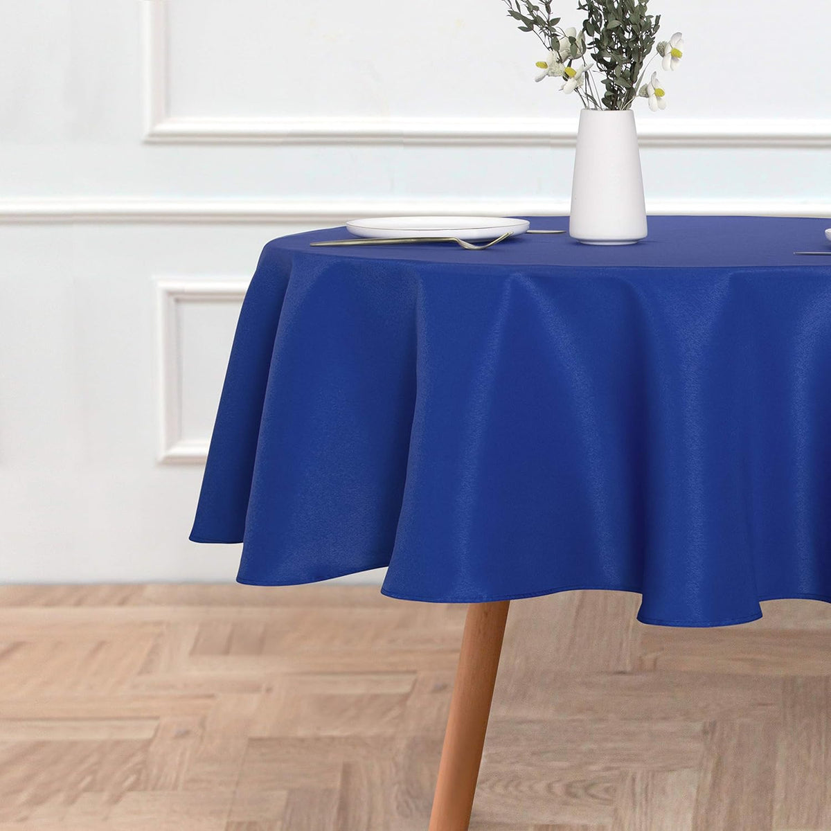 sancua Round Tablecloth - 80 Inch - Water Resistant Spill Proof Washable Polyester Table Cloth