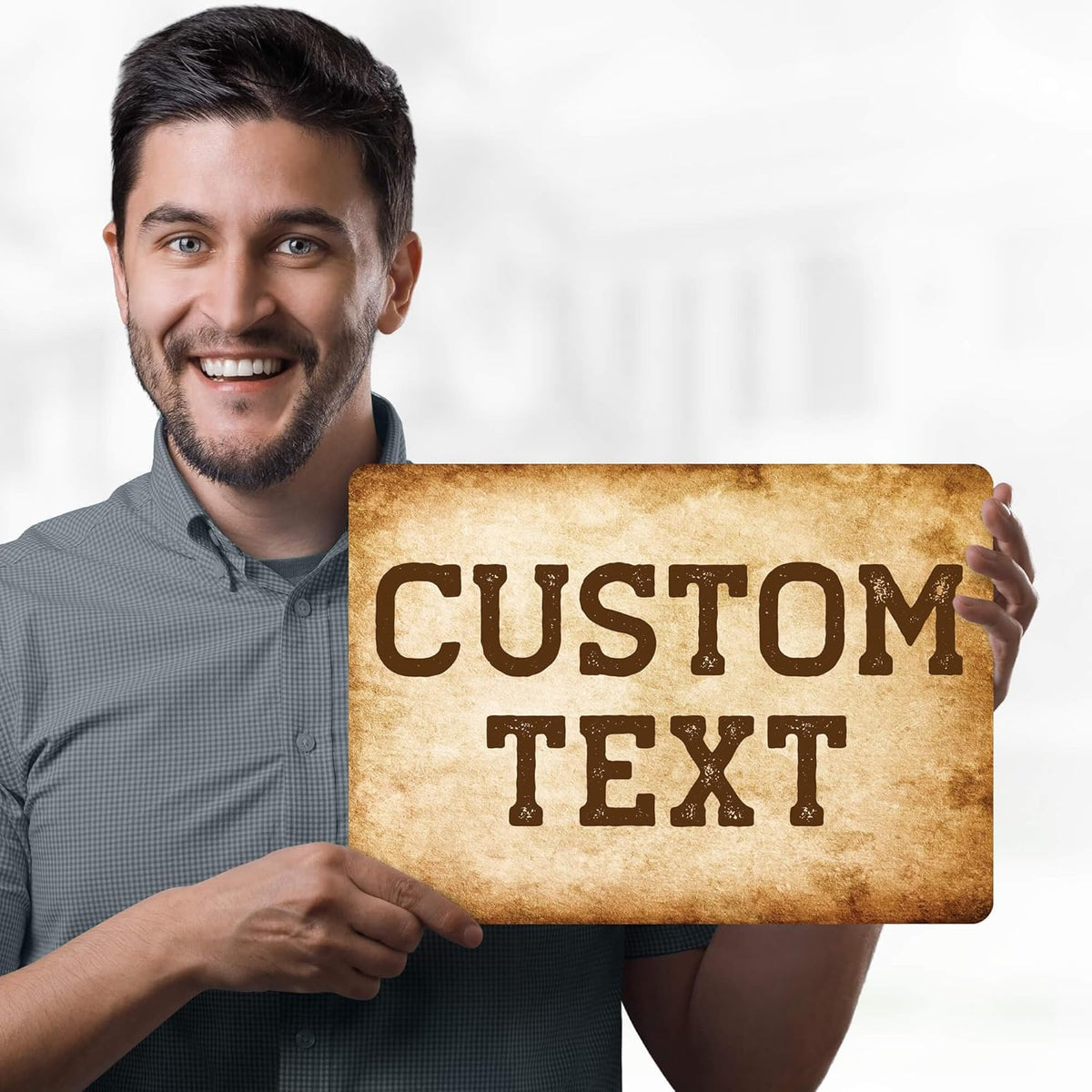 Custom Sign, Custom Street Sign, 11 Font Colors, 13 Font Styles, 4 Hole Options, 22 Sizes, 10x14