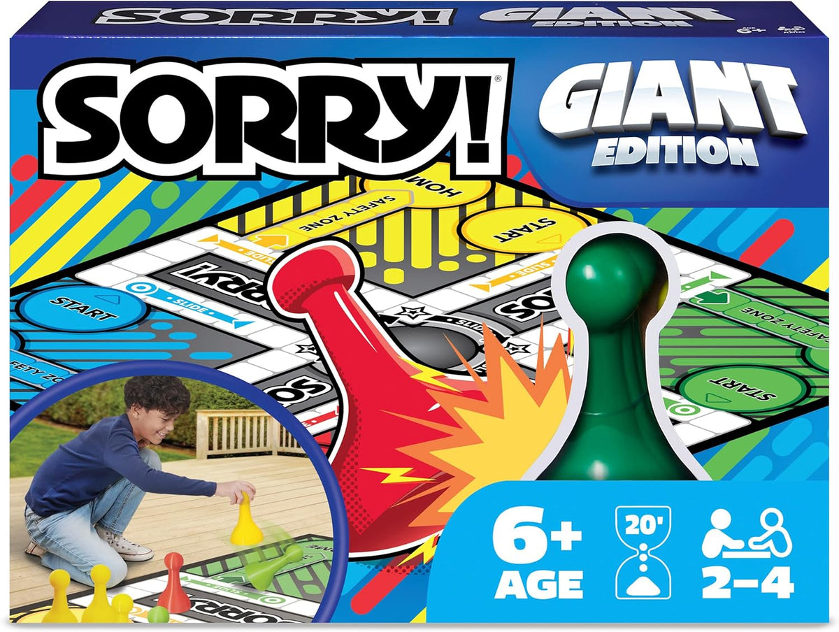 Giant SORRY! Classic Family Board Game Indoor Outdoor Retro Party Activity Summer Toy with