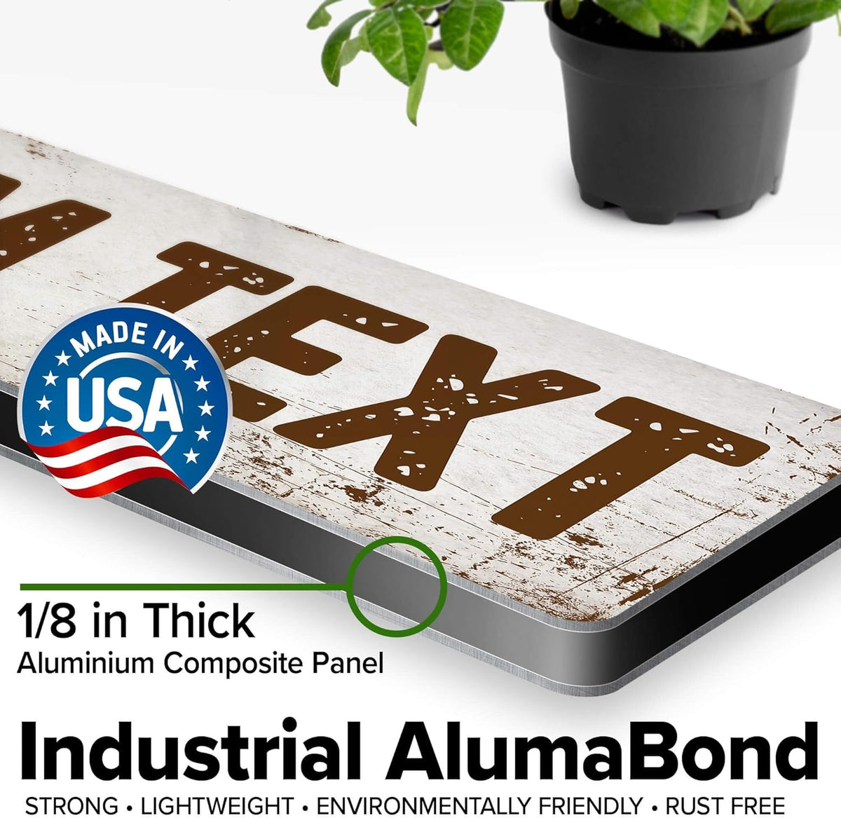 Custom Sign, Custom Street Sign, 11 Font Colors, 13 Font Styles, 4 Hole Options, 22 Sizes, 3x12