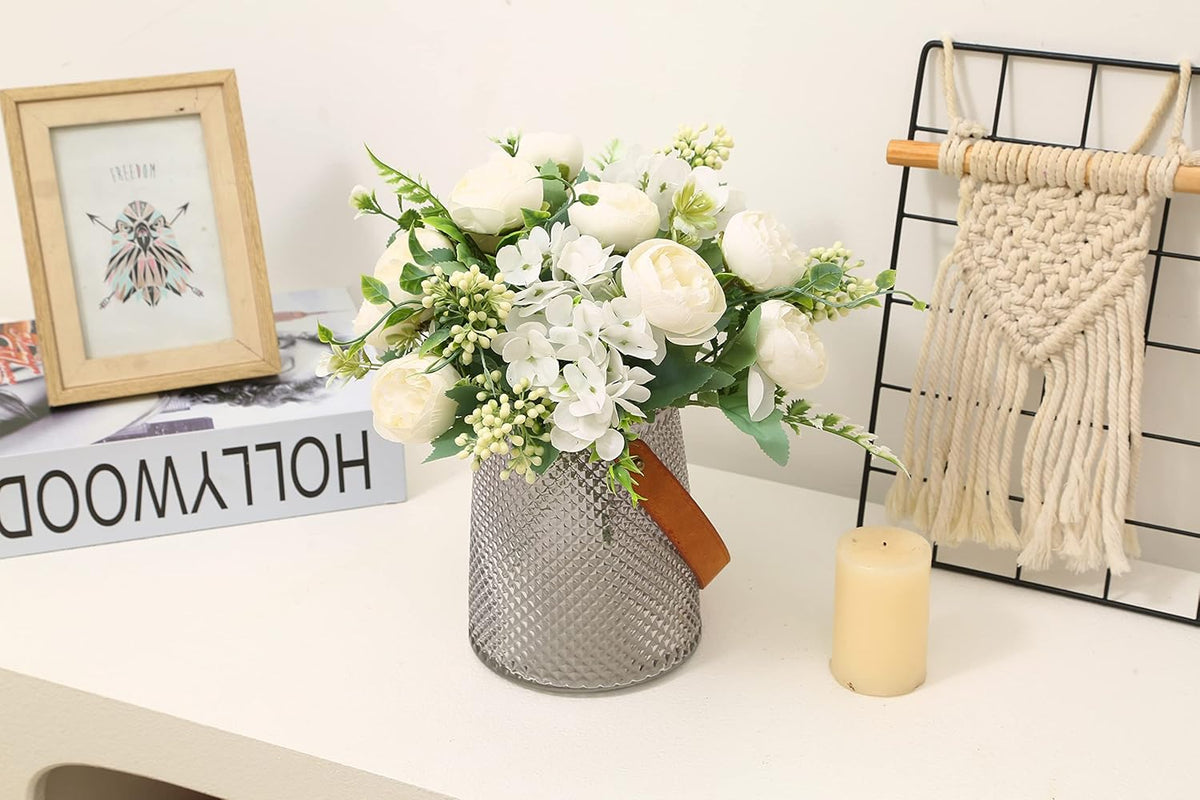 Artificial Flowers Fake Peony Silk Mini Plastic Bridal Flowers for DIY Wedding Bouquets Home