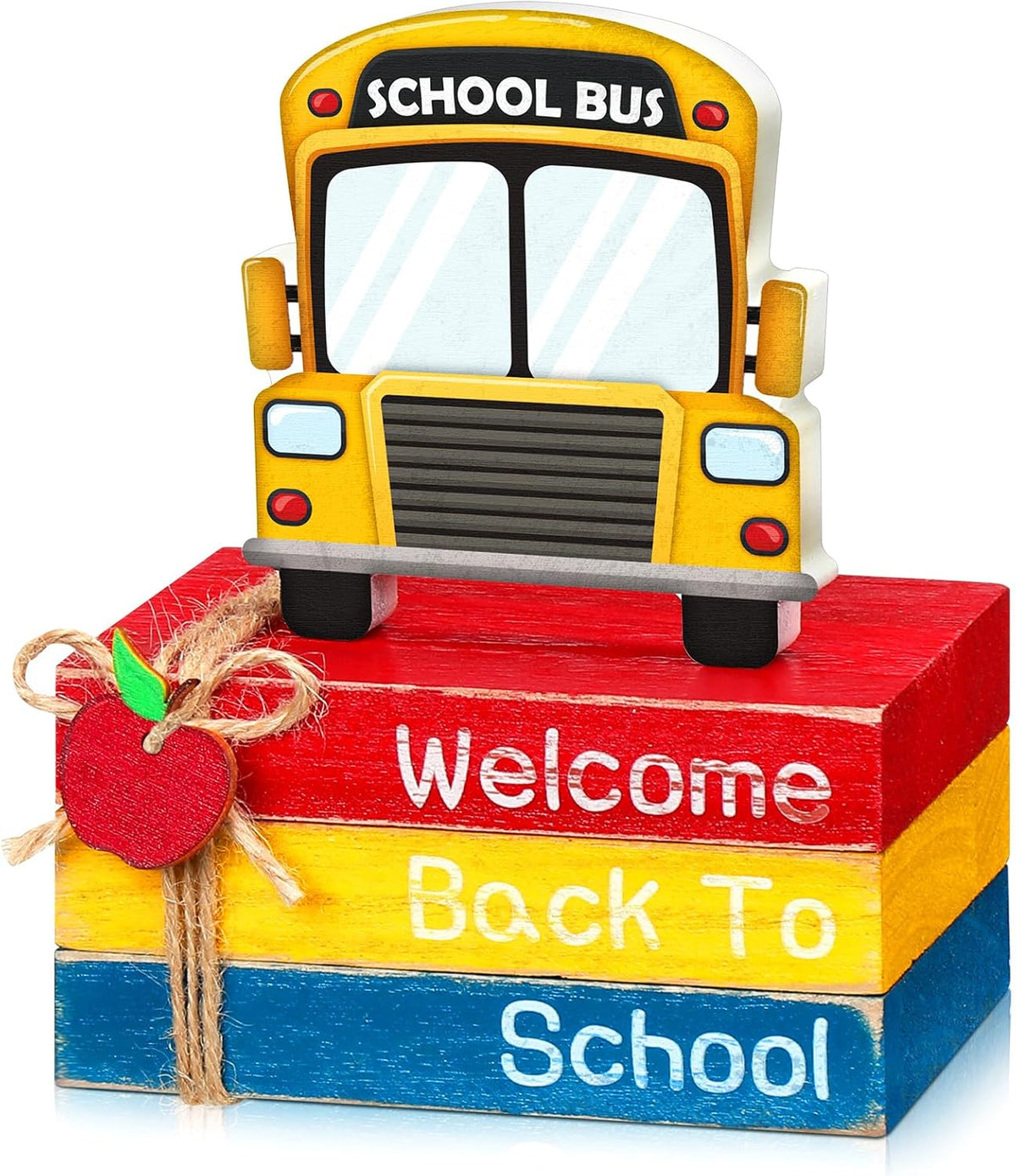 4 Pcs Back to School Table Decorations First Day of School Tiered Tray Decorations Decorative Mini