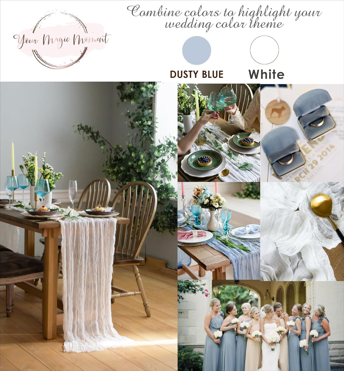 White Cheesecloth Table Runner Set of 2, Cotton Gauze Runner Rustic Table Decorations, Cheese cloth