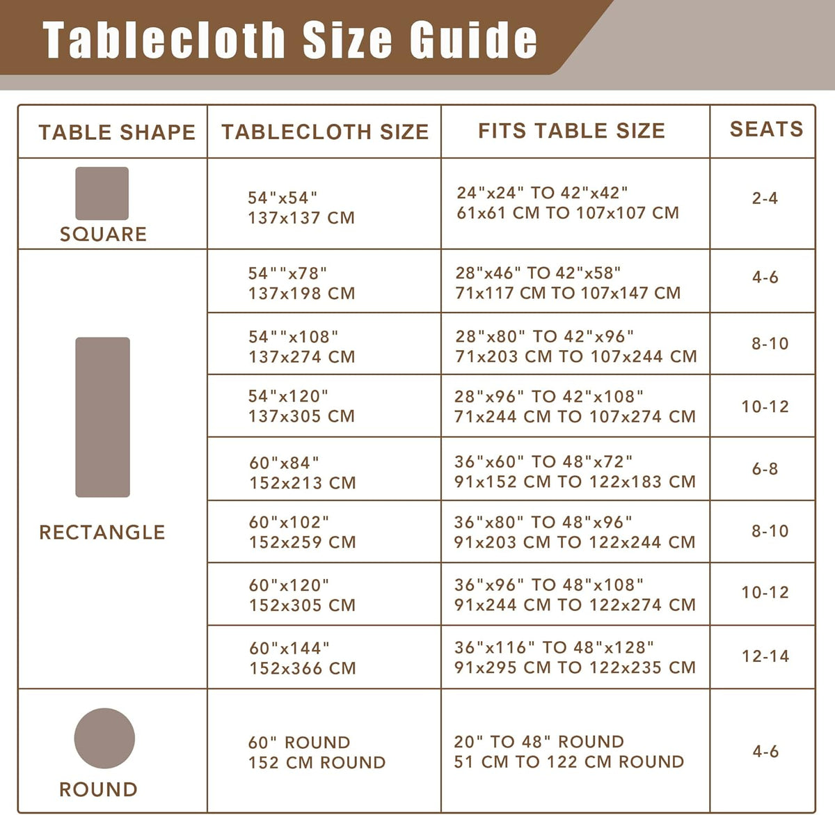 Fitable Faux Linen Round Tablecloths 90 Inch, 6 Pack - Fabric Textured Table Clothes for Round