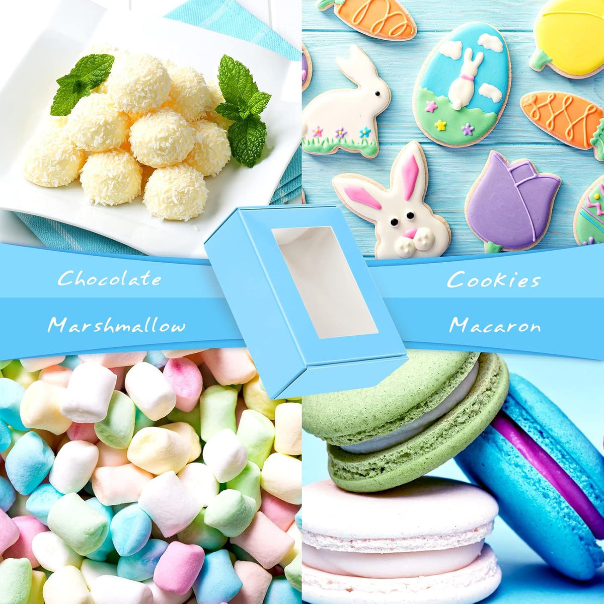 Zonon 30 Pcs Soap Boxes for Homemade Packaging, Mini Kraft Treat Boxes with Window for Bakery Candy