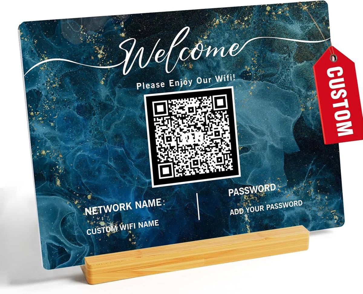 Personalized Custom Metal QR Code Sign Venmo Cashapp Scan to Pay with Stand Instagram Facebook