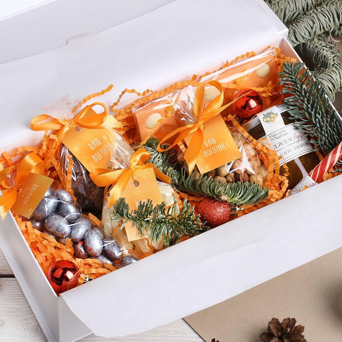 1 LB Fluorescent Orange Crinkle Cut Paper Shred Filler Great for Gift Wrapping, Basket Fillers