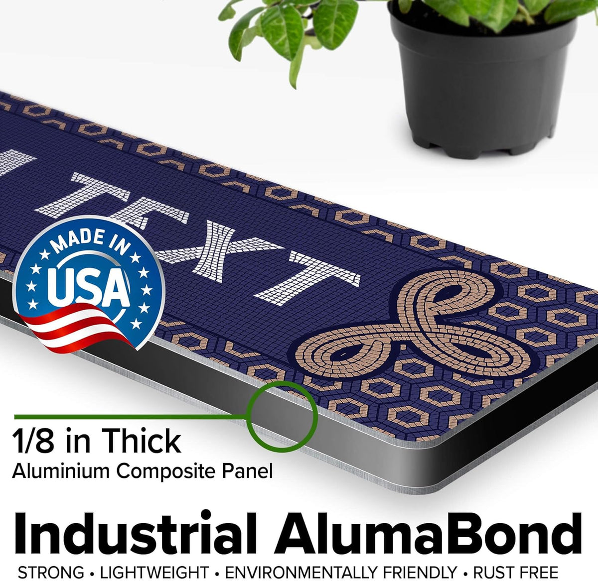 Custom Sign, Custom Street Sign, 11 Font Colors, 13 Font Styles, 4 Hole Options, 22 Sizes, 3x12