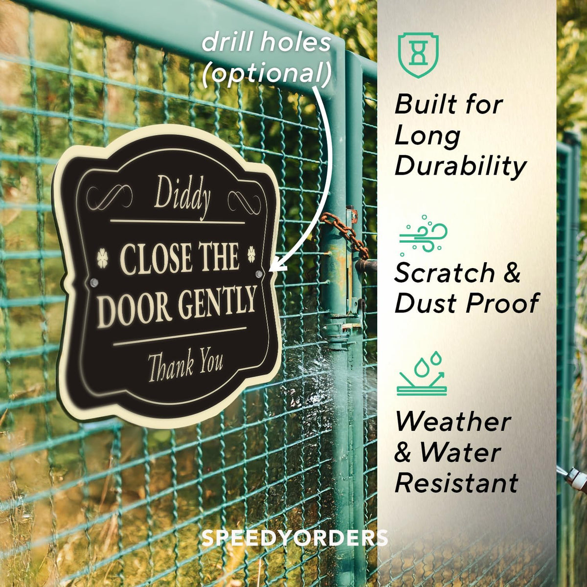 Custom Decorative Outdoor Aluminum Signs, Personalized Driveway Sign, Waterproof, Made In USA