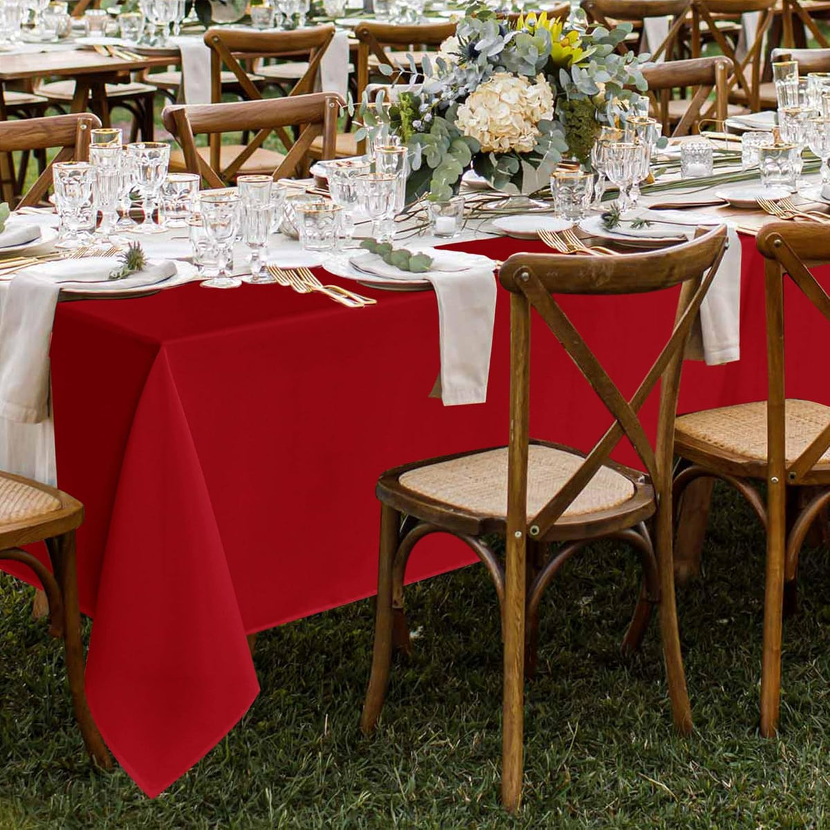 Fitable 8 Pack Table Cloth Rectangle Table: Stain and Wrinkle Resistant Tablecloth Rectangular