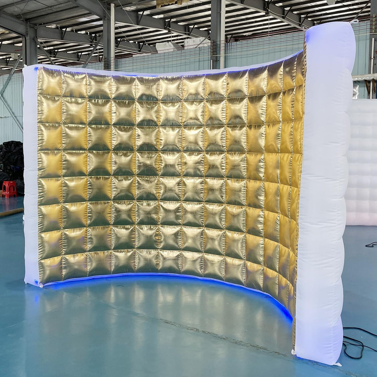 SAYOK Inflatable Photo Booth Wall (Gold, 119' 'x 59''x 91'') Selfie Booth Backdrop, Photo Booth