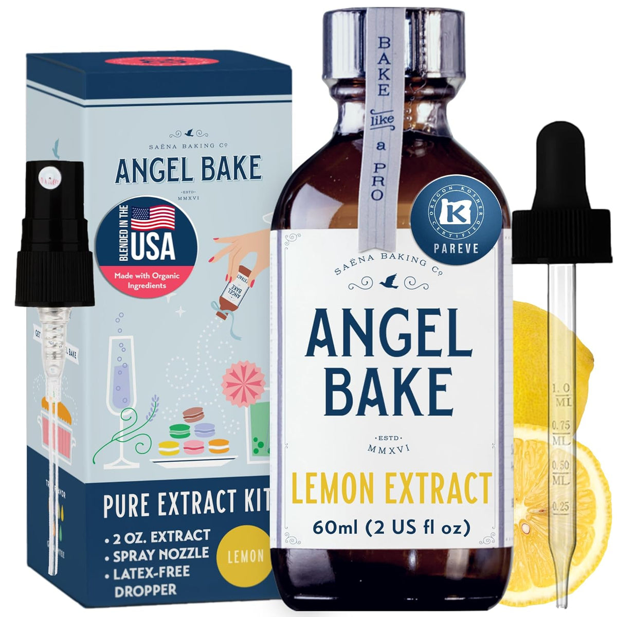 Pure Lemon Extract 5x Strength – for Baking & Mixology – Natural Flavoring, Kosher, Keto Friendly