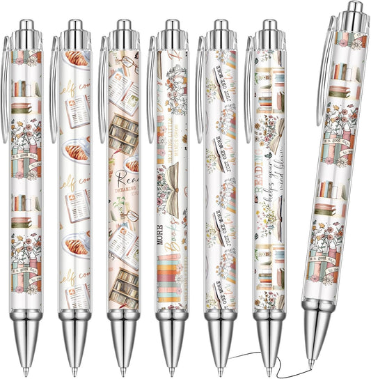 24 Pcs Book Lovers Pens Bulk Reading Theme Gifts Bookish Ballpoint Pens Reading Book Club Gifts