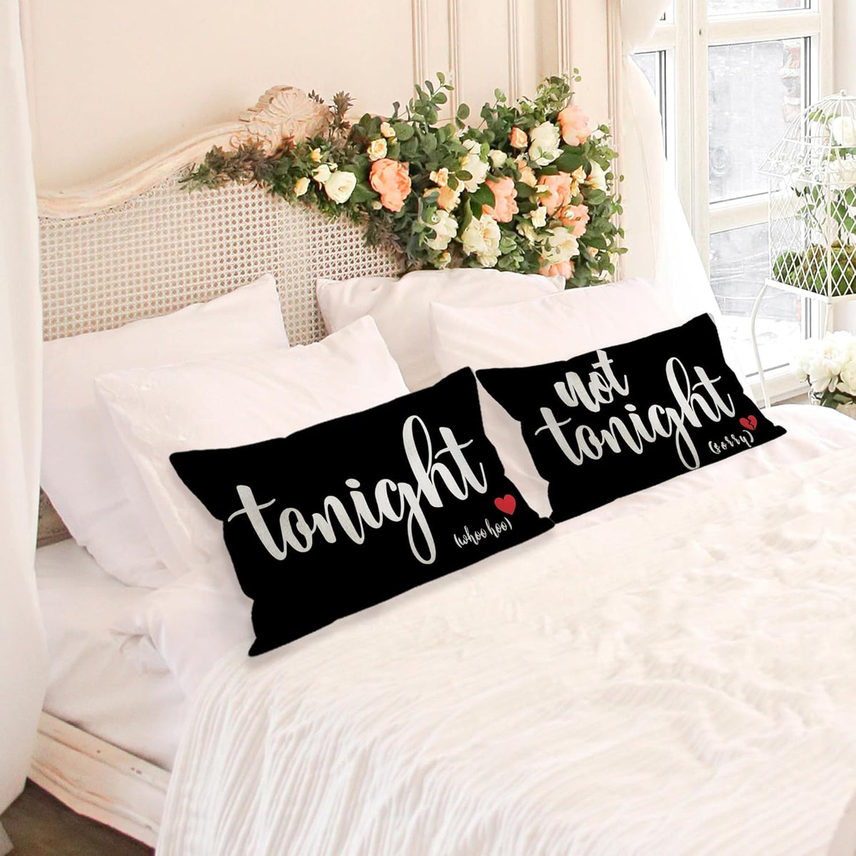 Mancheng-zi Bridal Gift,12x20 Pillow Cover,Bridal Shower Gifts,Funny Couples Reversible Linen