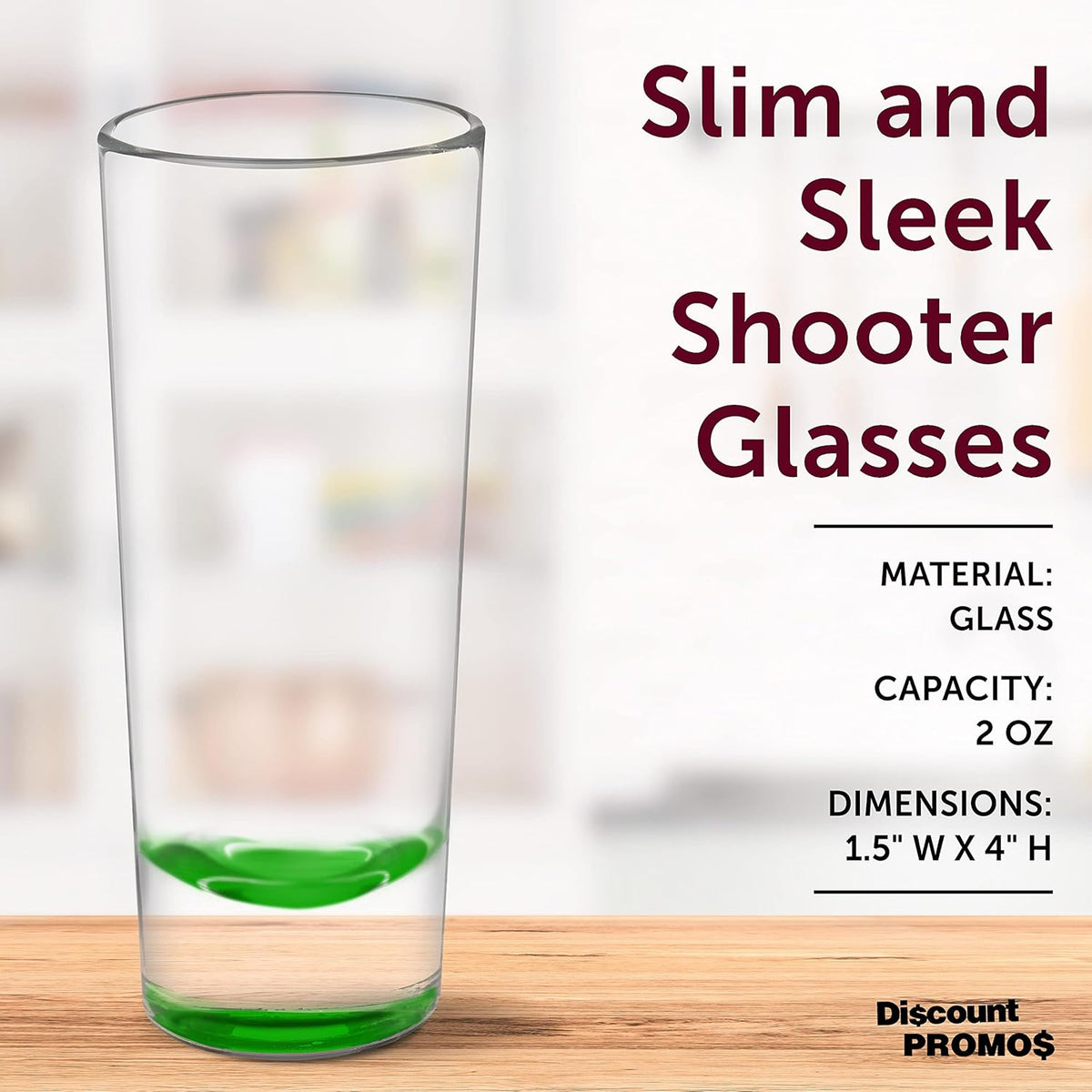 DISCOUNT PROMOS Cordial Shooter Shot Glasses 2 oz. Set of 10, Bulk Pack - Great for Birthdays