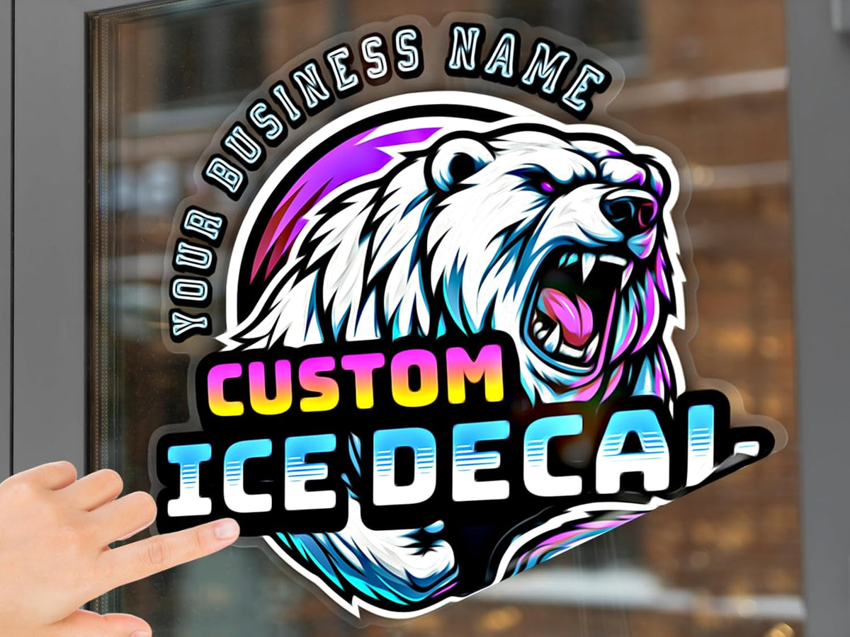 Window Clear Decal Design - Full Color ║ Your Logo or Design We Print Clear Permanent Sticker or