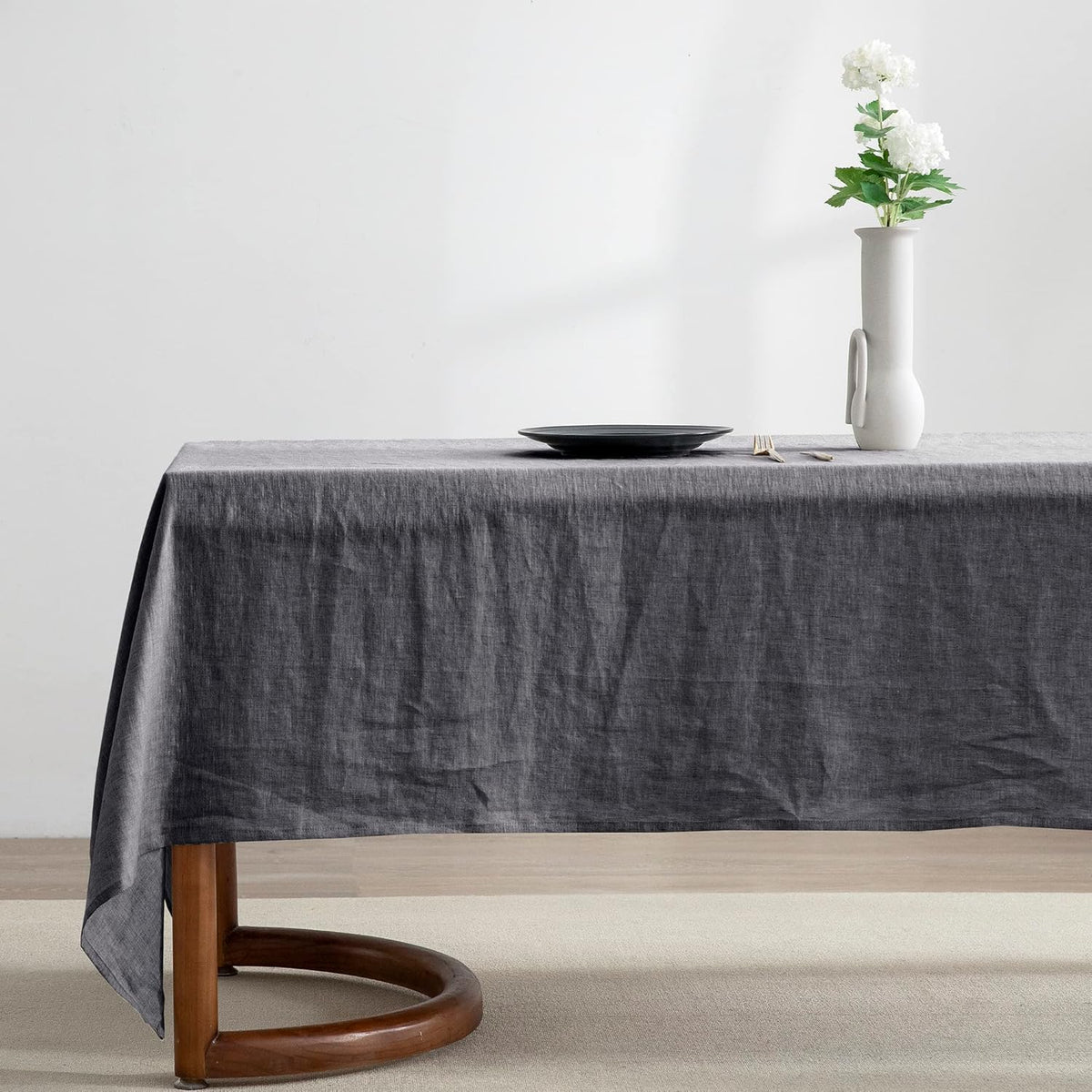 EVERLY 100% Pure Linen Rectangle Tablecloths 60x120Inches for Dining,Buffet