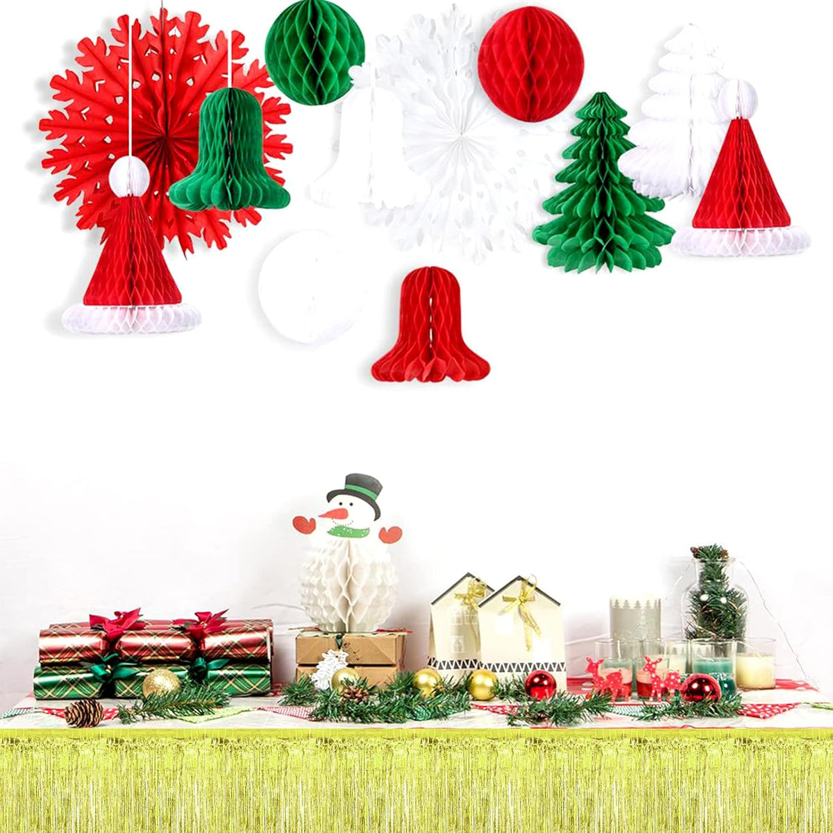 10 Pack 10 Feet Foil Fringe Garland Metallic Tinsel Streamers Banner Wall Hanging Curtain Backdrop