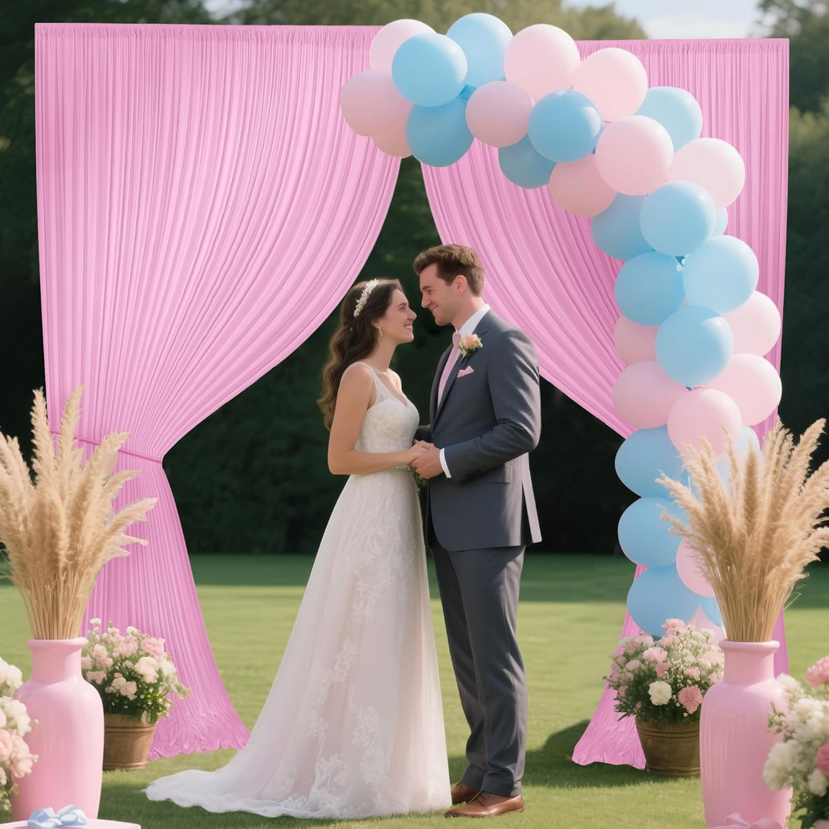 40x10ft Backdrop Curtains for Parties, 8 Panels 5x10ft Curtains Photography Drapes Rod Pocket