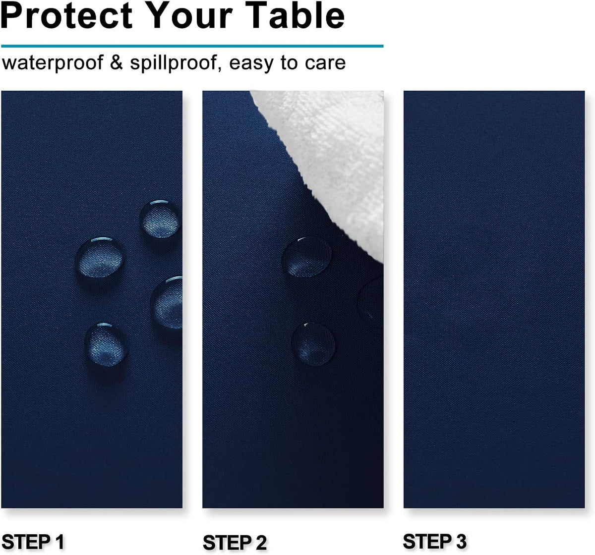 Hiasan Tablecloth for Rectangle Tables - 70 x 140 inch - Waterproof, Spillproof & Wrinkle Resistant