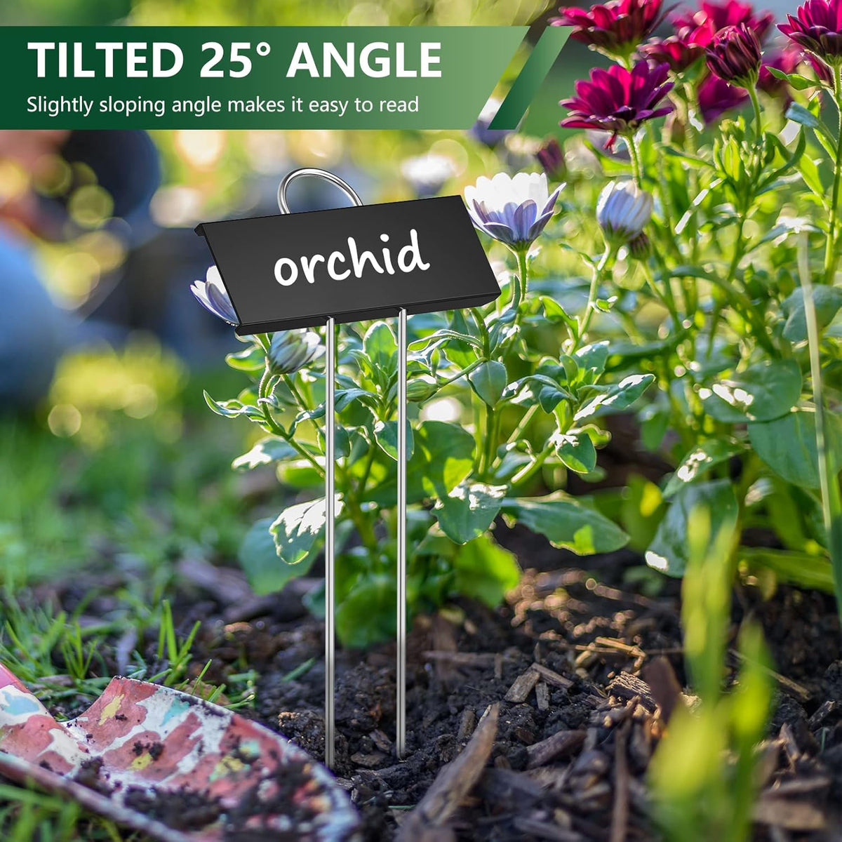 STARTOSTAR 30-Pack Metal Plant Labels Weatherproof Garden Markers,Height 10.6'', Label Area 3.5''X