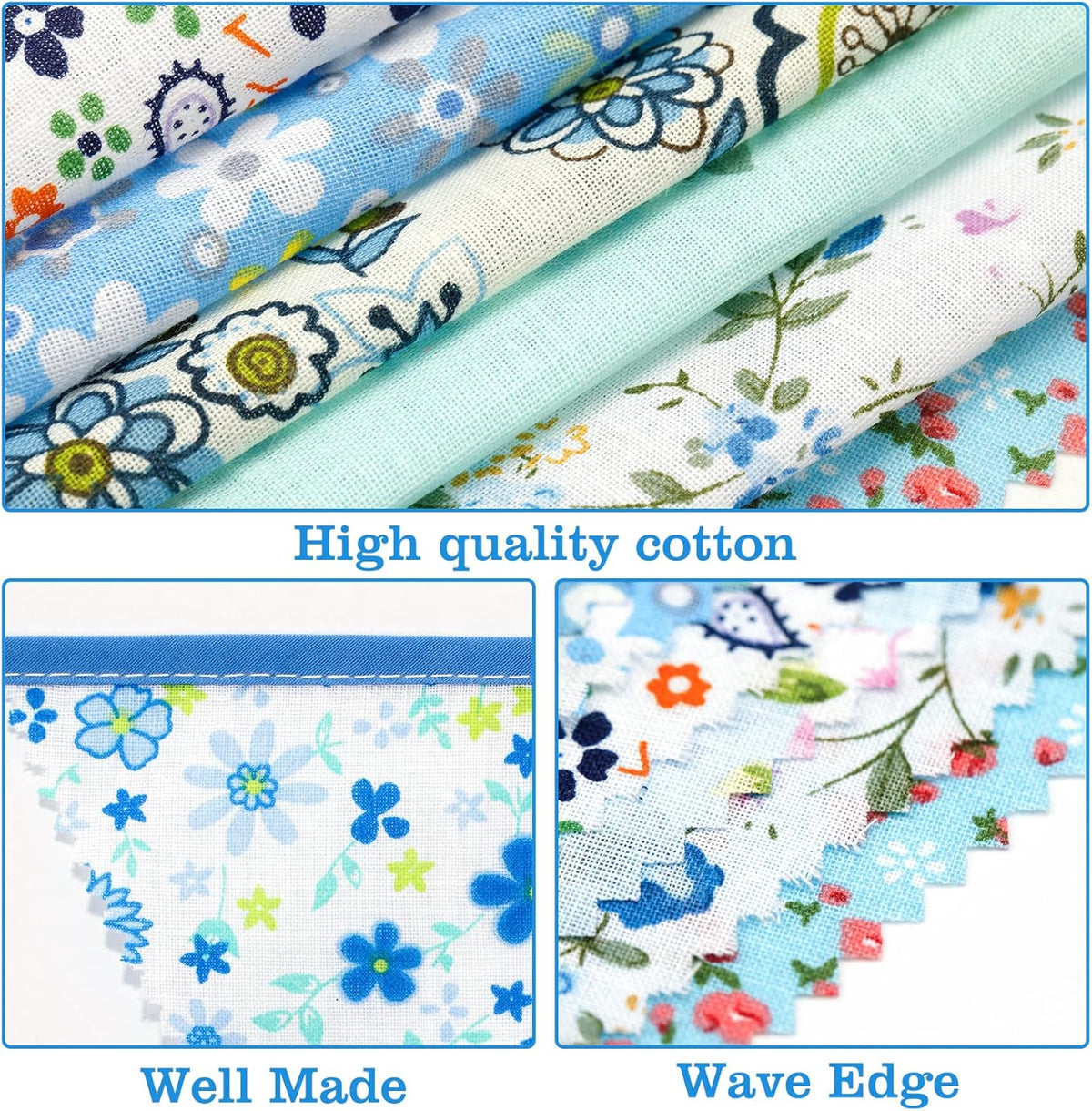jijAcraft 39Ft Triangle Bunting Banner, 42Pcs Tea Floral Party Bunting Cotton Fabric Flags Pennant