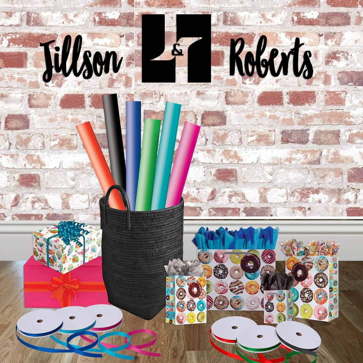 Jillson Roberts 6 Roll-Count All-Occasion Solid Color Gift Wrap Available in 10 Different