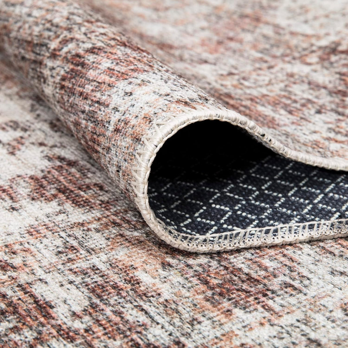 Bloom Rugs Washable Non-Slip 5' x 7' Rug - Ivory/Blush Traditional Area Rug for Living Room
