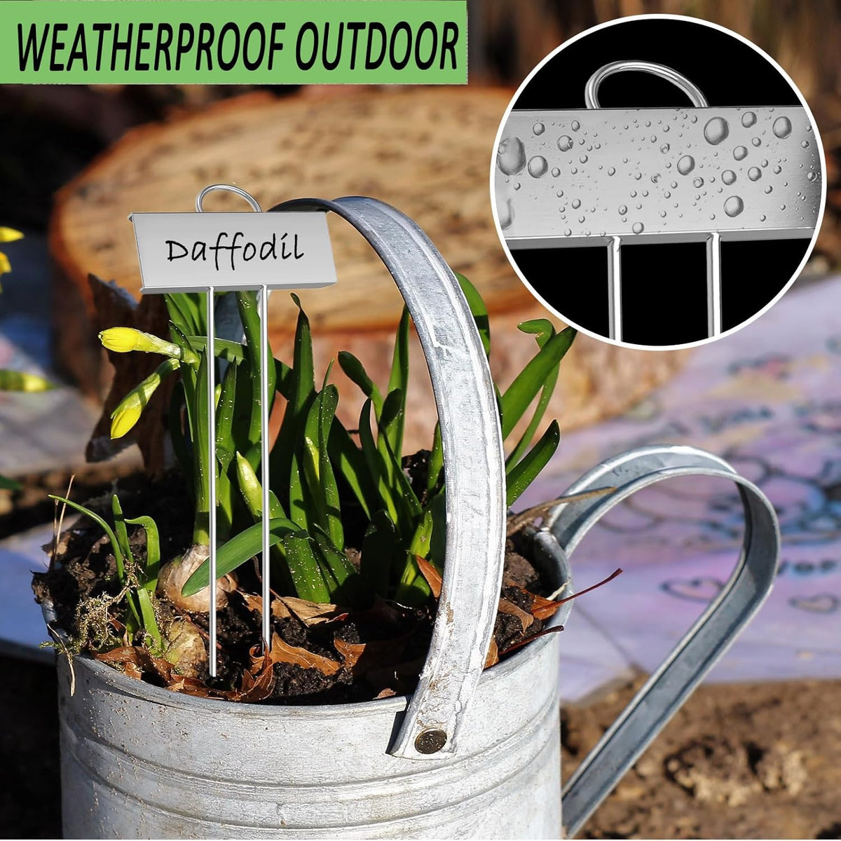 30pcs Plant Labels for Outdoor Garden Waterproof Plant Markers for Outdoor Plants, 11inch Metal