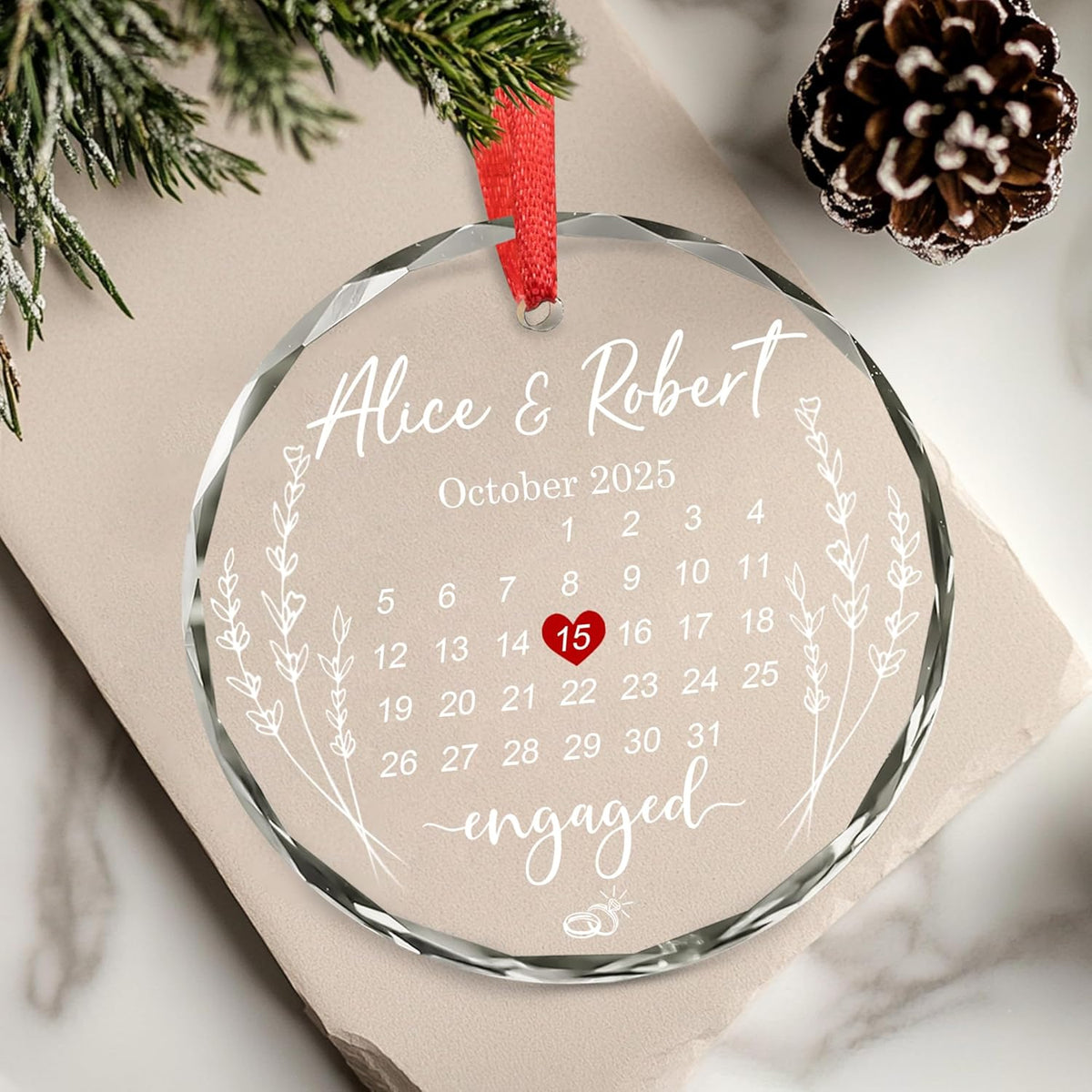 Personalized The Year We Became Mr & Mrs Christmas Ornaments - Wedding Gifts For Newlywed Couple