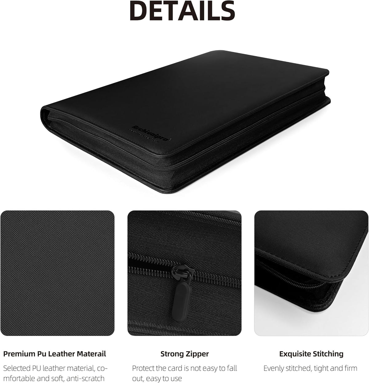 16 Pockets Premium Card Binder 1024 Cards Trading Card Binders Side Load Card Storage Display