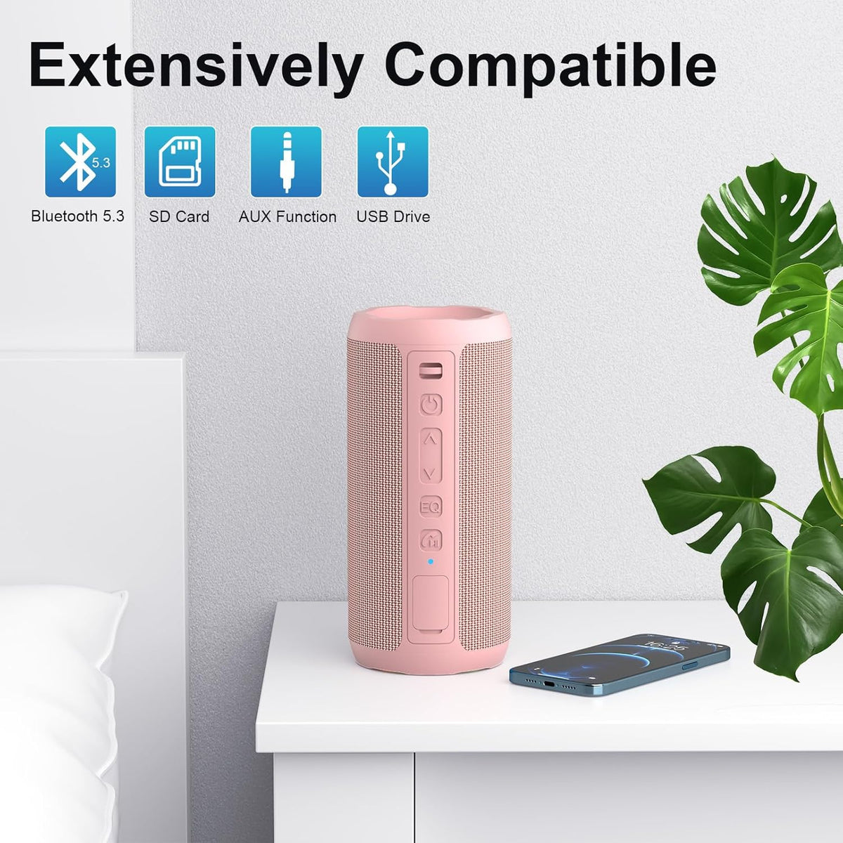 Ortizan Wireless Portable Bluetooth Speaker, IPX7 Waterproof, Dustproof and Rustproof, Powerful 24W