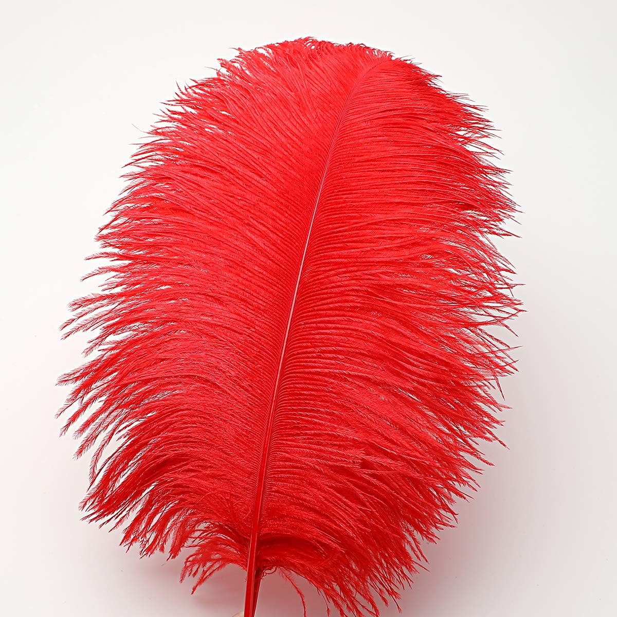 Ballinger Red Ostrich Feathers Bulk - 24Pcs 8-10inch Feathers for Crafts,Party Centerpieces,Wedding