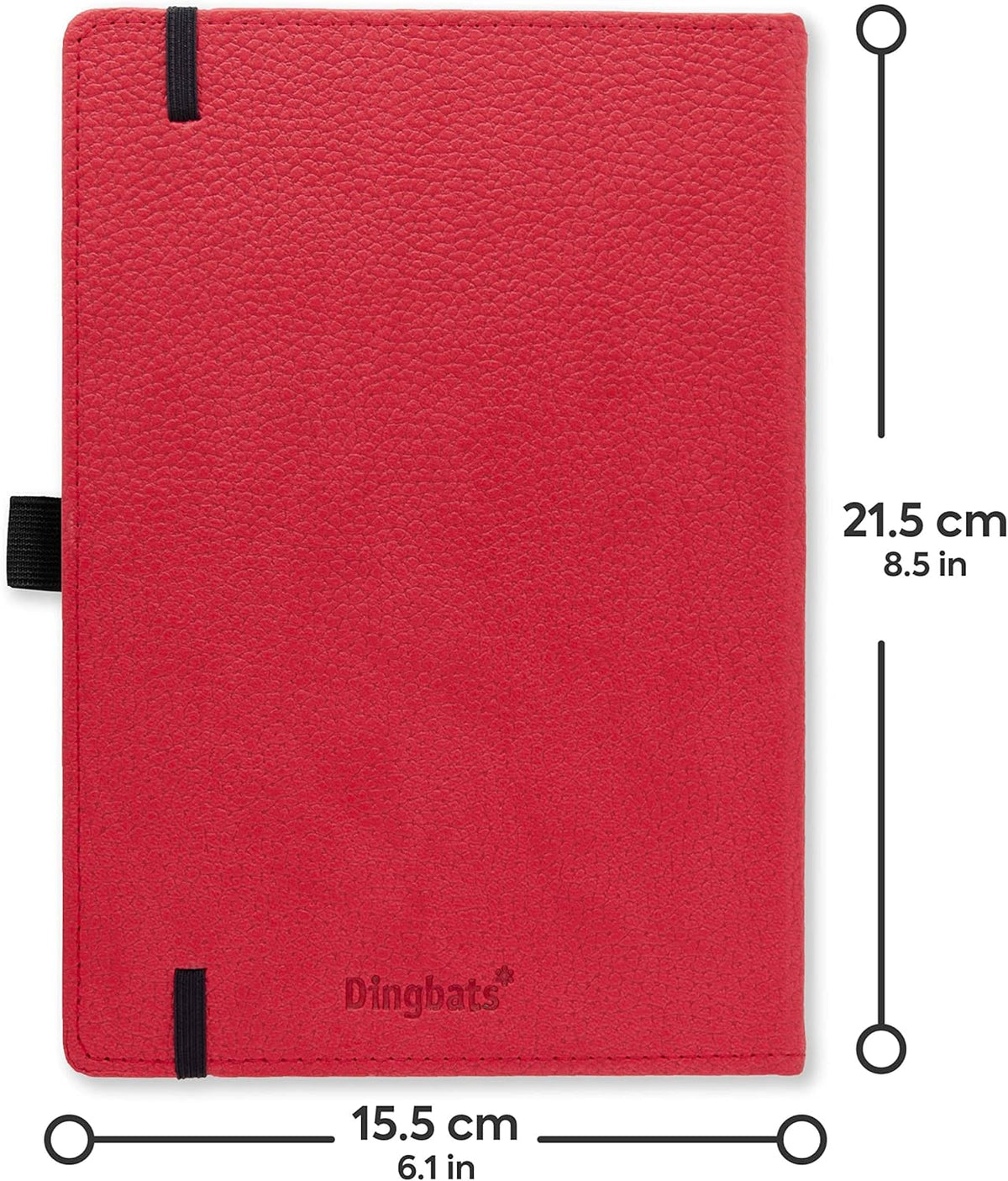 Dingbats* Wildlife Plain Journal Notebook A5 - Vegan Leather Hardcover - Ideal for Work, Travel