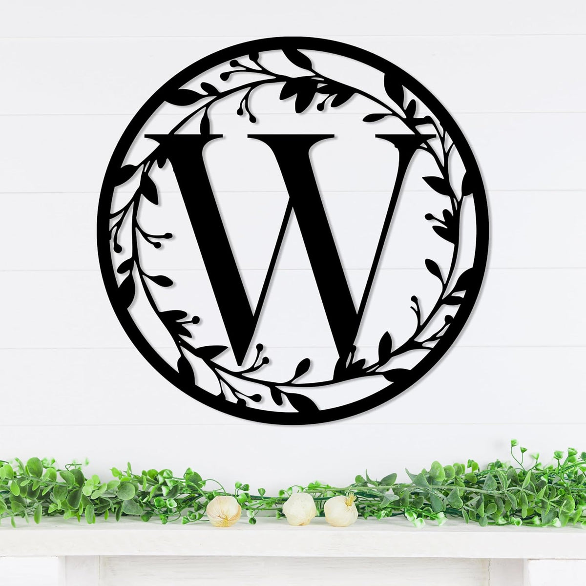 Personalized Metal Name Signs, Split Letter Monogram Wall Decor, Custom Last Name Sign, Family Name