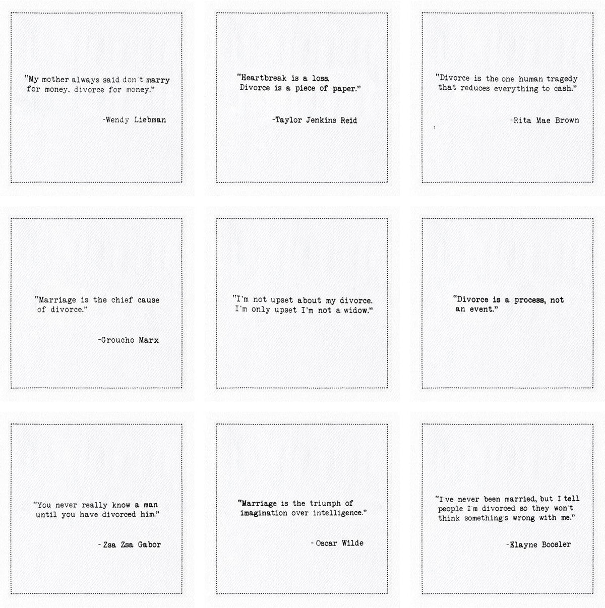 FIVE STAR NAPKINS Divorce Quotes, White Cotton Cocktail Napkins, Beverage Napkins, Bar Napkins