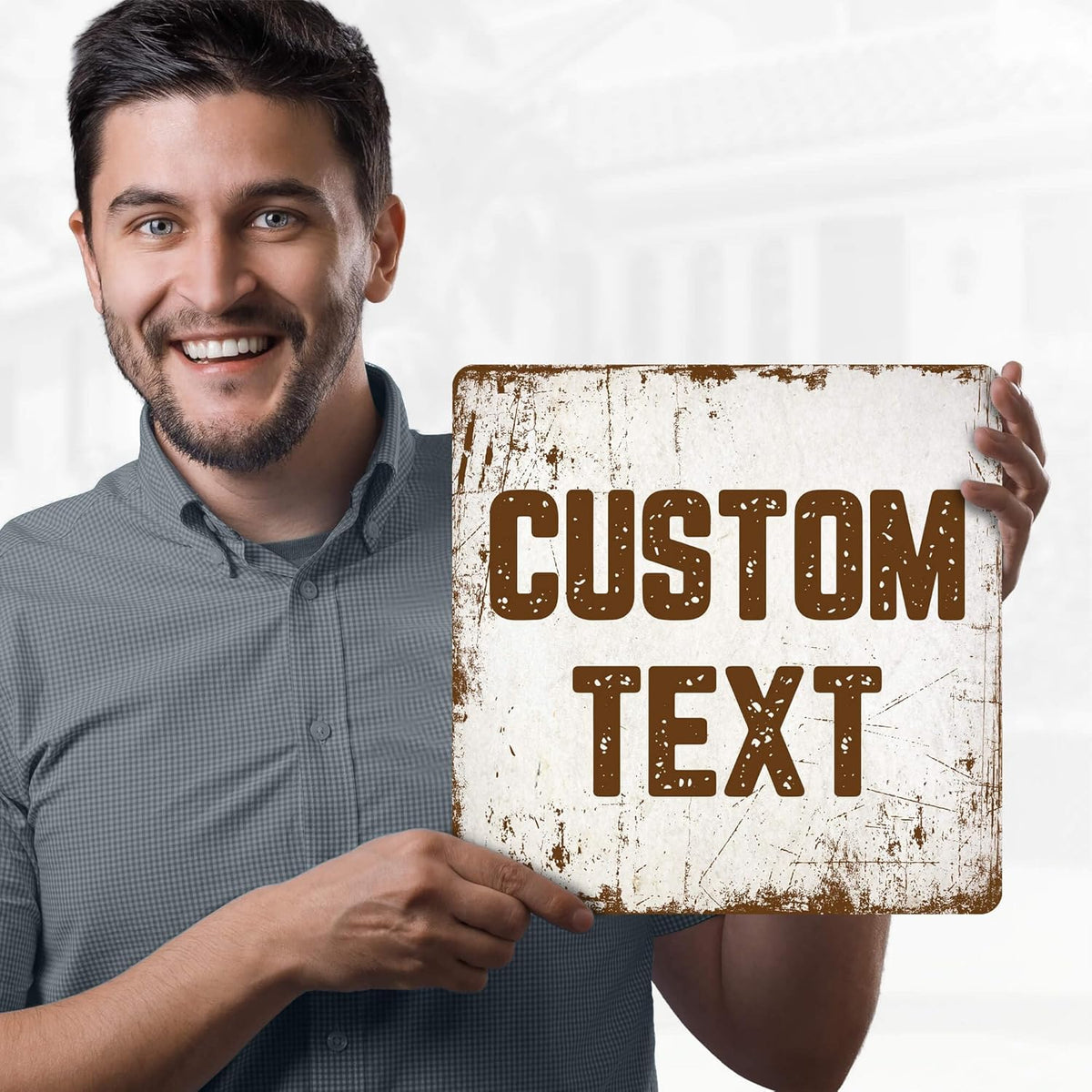 Custom Sign, Custom Street Sign, 11 Font Colors, 13 Font Styles, 4 Hole Options, 22 Sizes, 12x12