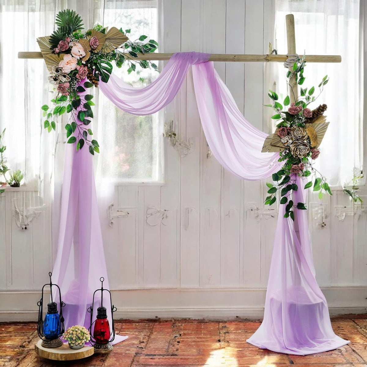 MDS Halloween Chiffon Draping Fabric - 2 Panel, 30" Wide x 100ft Long - Sheer Spooky Arbor & Canopy