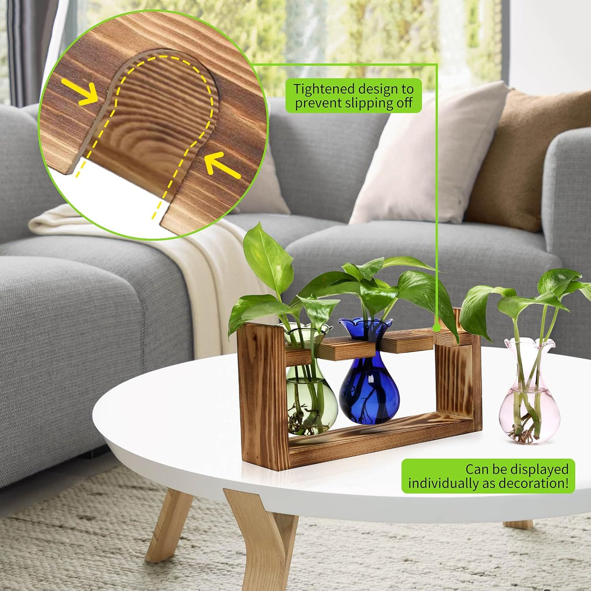 Plant Propagation Station Plant Terrarium Unique Birthday Gifts for Women Home Office Decor Planter