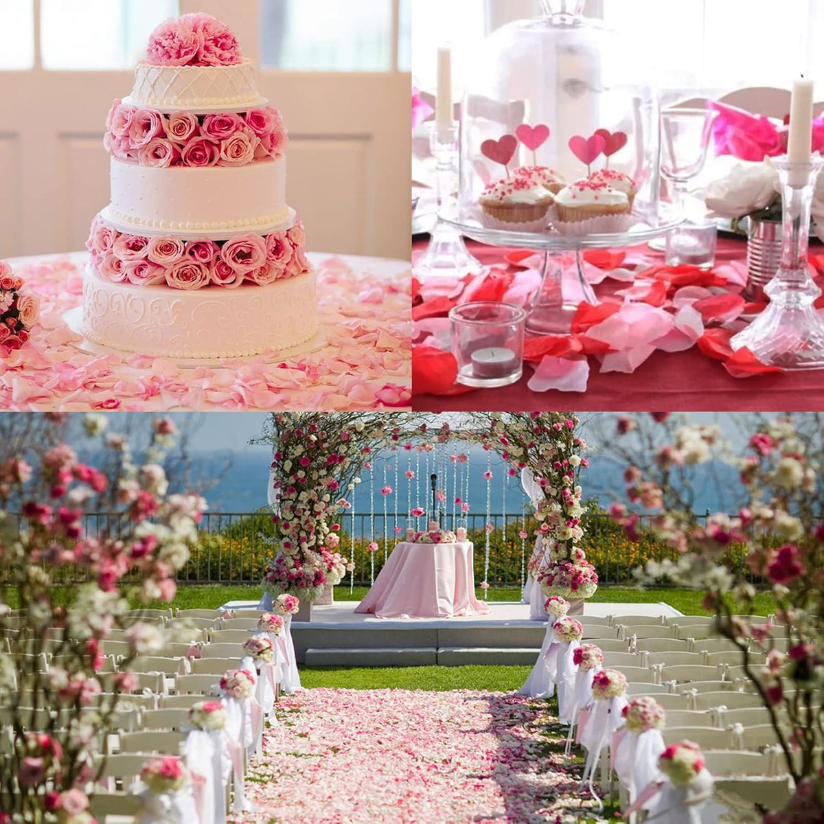 Ouddy Decor 5000 Pcs Rose Petals Artificial Flower for Valentine's Wedding Decor Romantic Night
