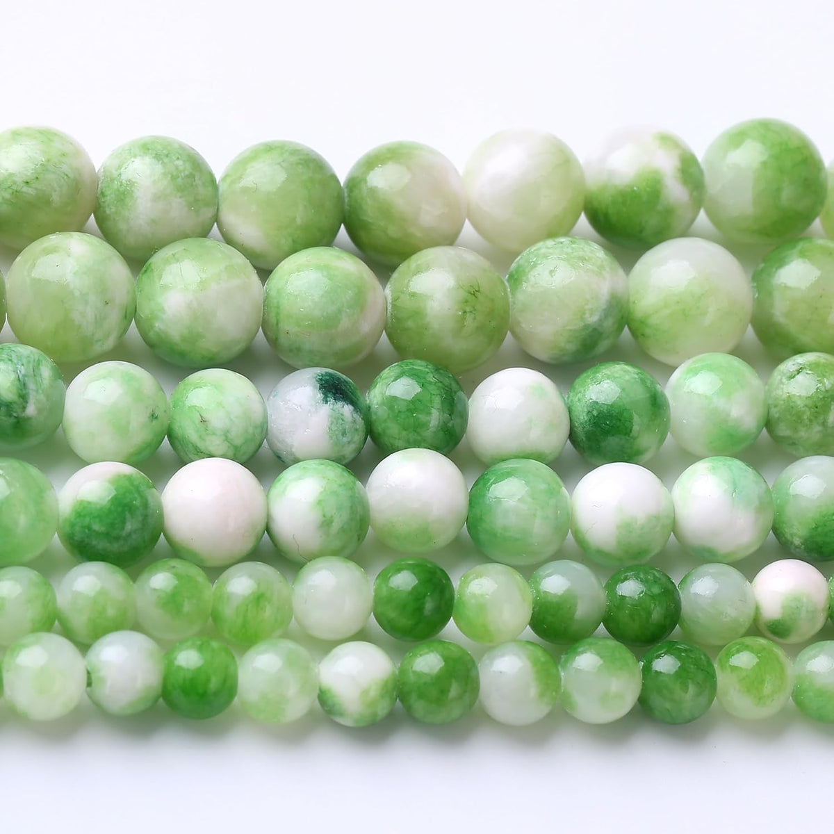 Green Persian Jade Stone Beads Gemstone Round Crystal Energy Jade Beads Stone Beads for Jewelry